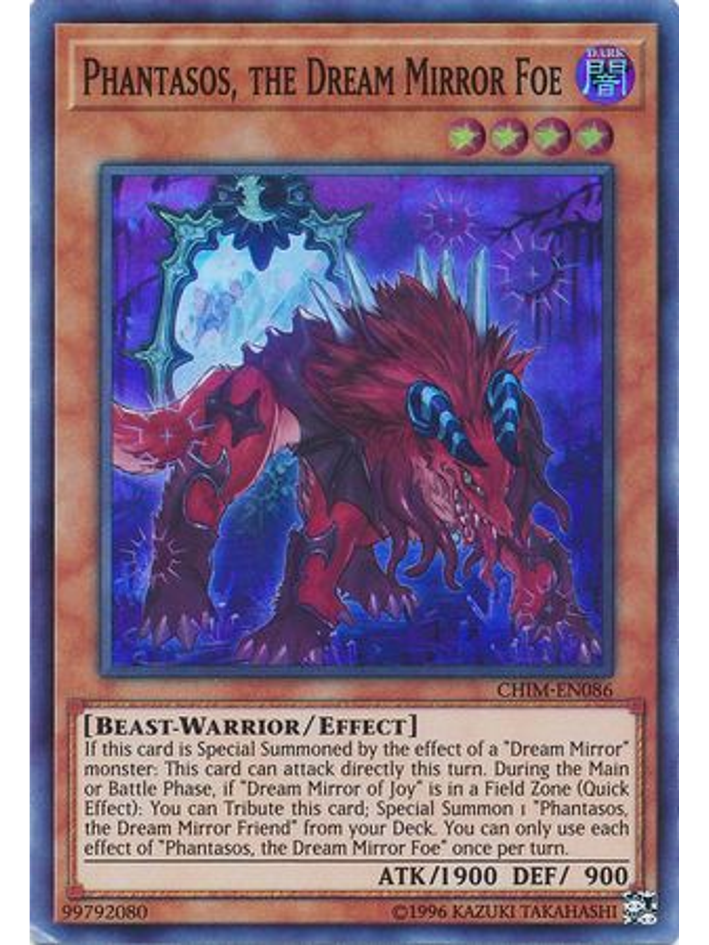 Phantasos, the Dream Mirror Foe - CHIM-EN086 - Super Rare Unlimited 1