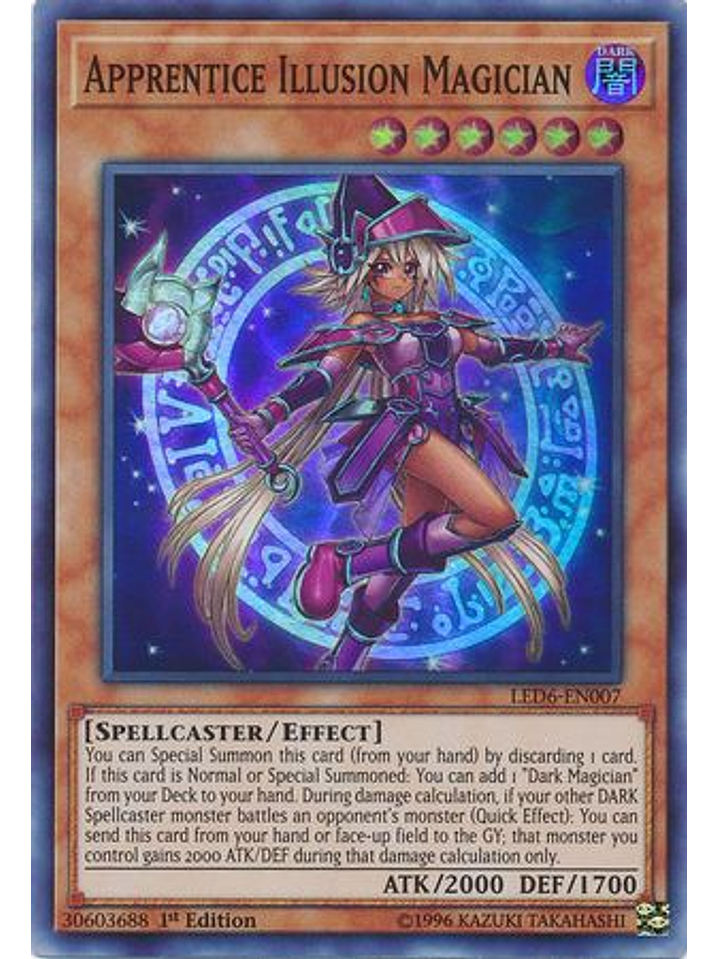 Apprentice Illusion Magician - LED6-EN007 - Super Rare 1st Edition 1