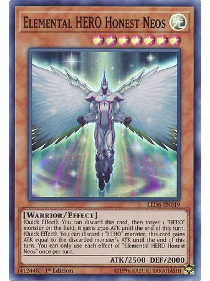 Elemental HERO Honest Neos - LED6-EN019 - Super Rare 1st Edition 1