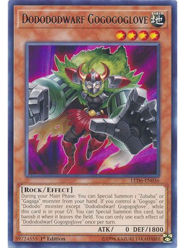 Dodododwarf Gogogoglove - LED6-EN036 - Rare 1st Edition 1
