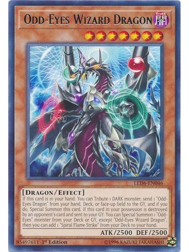 Odd-Eyes Wizard Dragon - LED6-EN046 - Rare 1st Edition 1