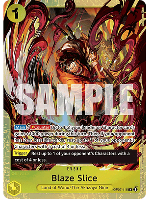 OP07-116 (Alternate Art) Blaze Slice