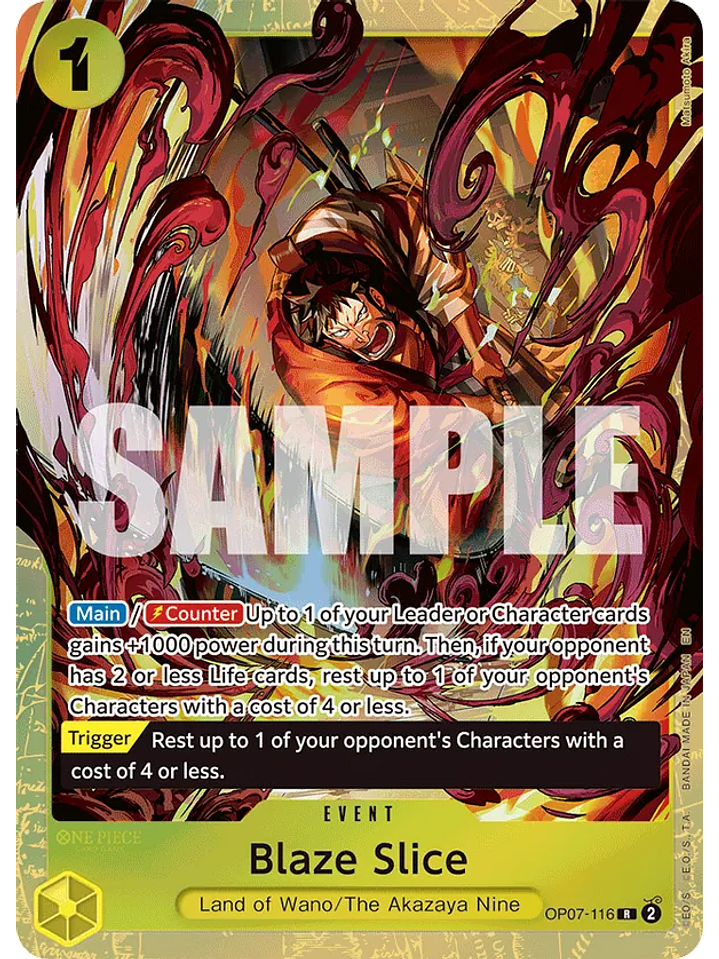 OP07-116 (Alternate Art) Blaze Slice 1