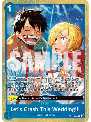 OP11-060 (Alternate Art) Let's Crash This Wedding!!!