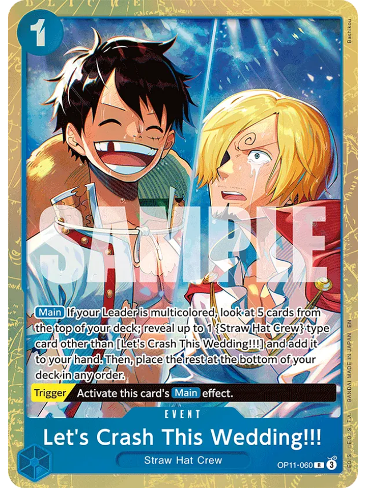 OP11-060 (Alternate Art) Let's Crash This Wedding!!! 1