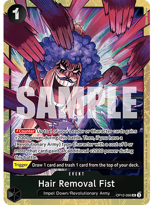 OP12-098 (Alternate Art) Hair Removal Fist