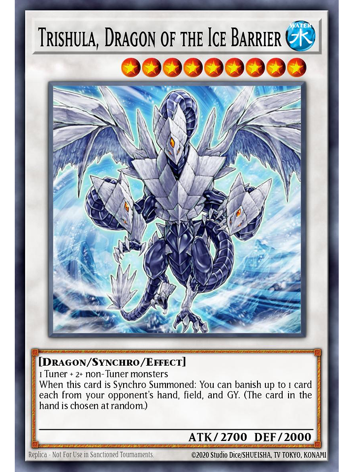 Trishula, Dragon of the Ice Barrier - L26D-ENX36 - Common 1st Edition 1
