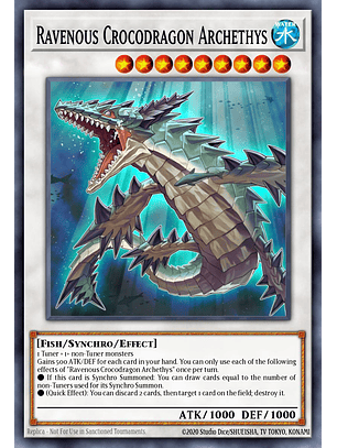 Ravenous Crocodragon Archethys - L26D-ENX40 - Common 1st Edition