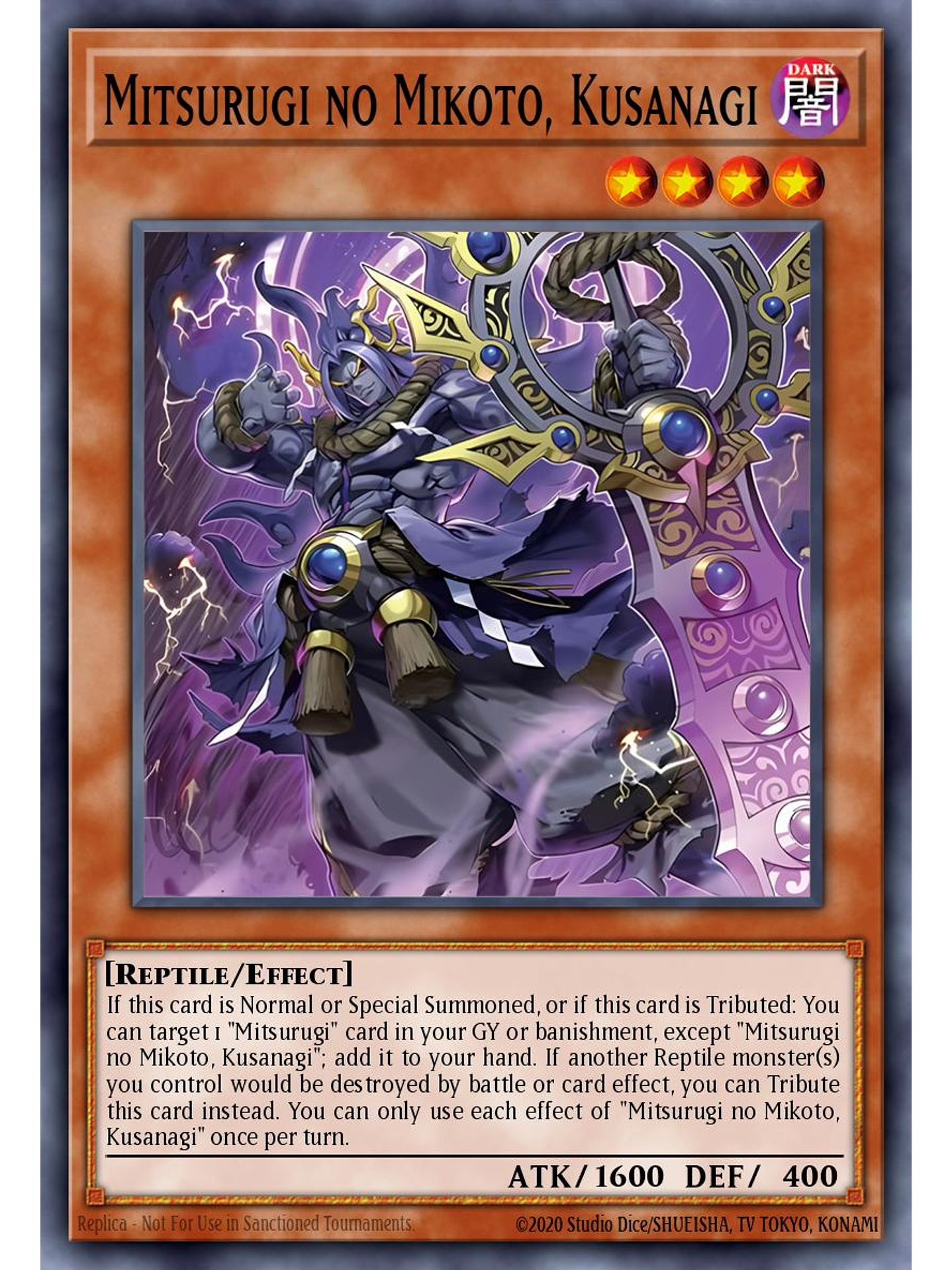 Mitsurugi no Mikoto, Kusanagi - L26D-ENM04 - Secret Rare 1st Edition 1