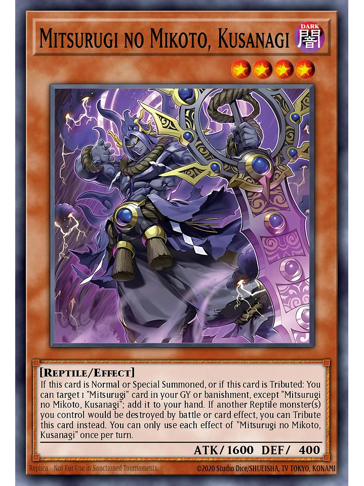 Mitsurugi no Mikoto, Kusanagi - L26D-ENM04 - Secret Rare 1st Edition 1