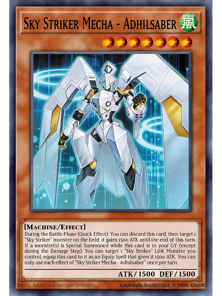 Sky Striker Mecha - Adil Saber - L26D-ENS04 - Ultra Rare 1st Edition 1