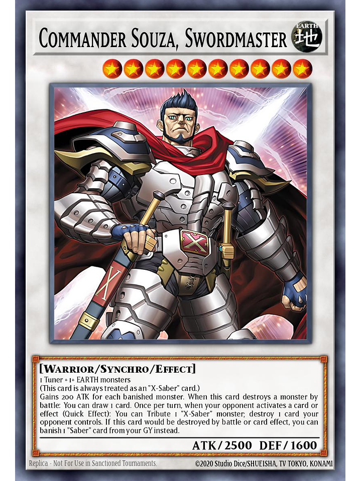 Commander Souza, Swordmaster - L26D-ENX42 - Starlight Rare 1st Edition 1