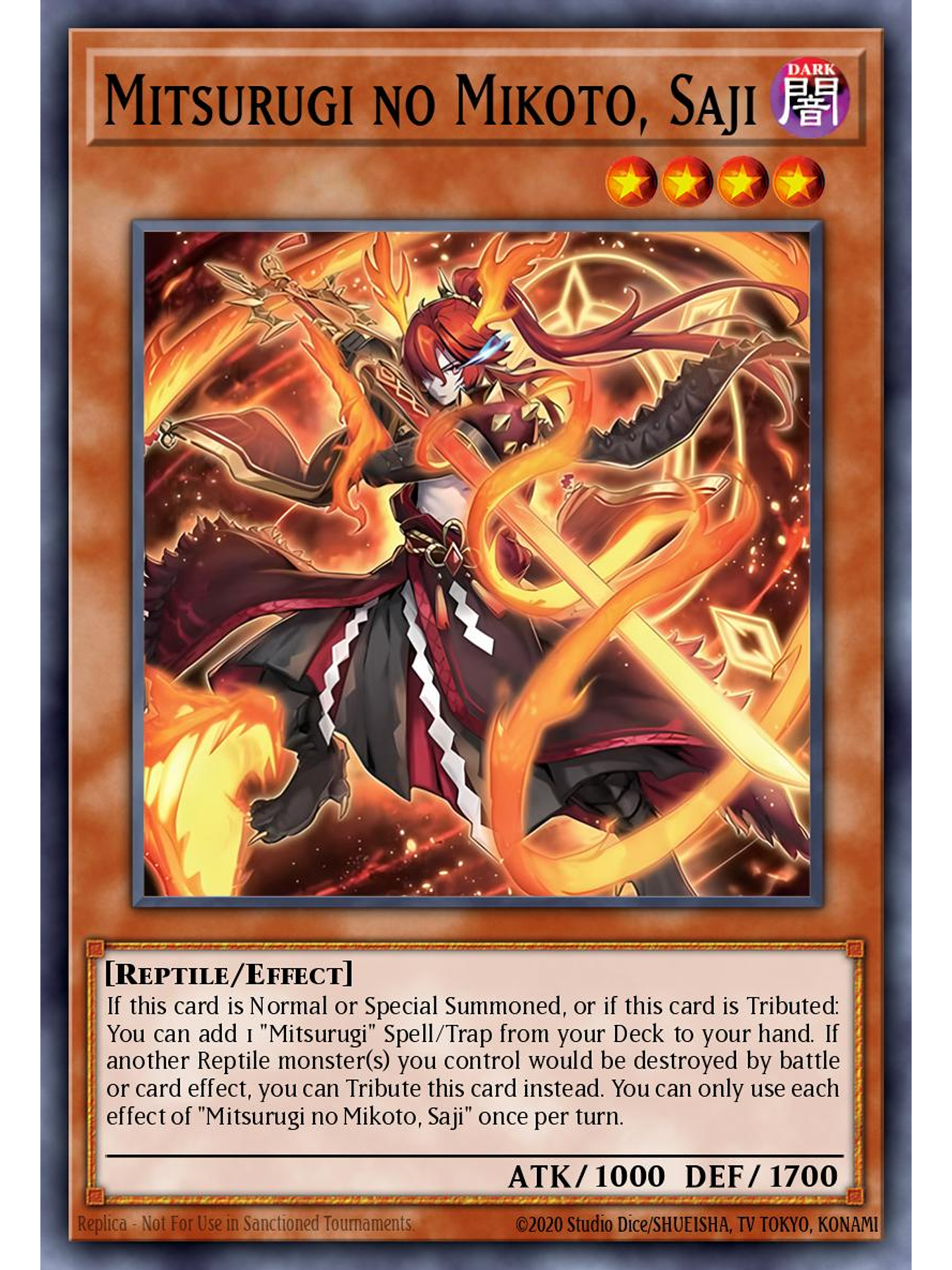 Mitsurugi no Mikoto, Saji - L26D-ENM05 - Secret Rare 1st Edition 1