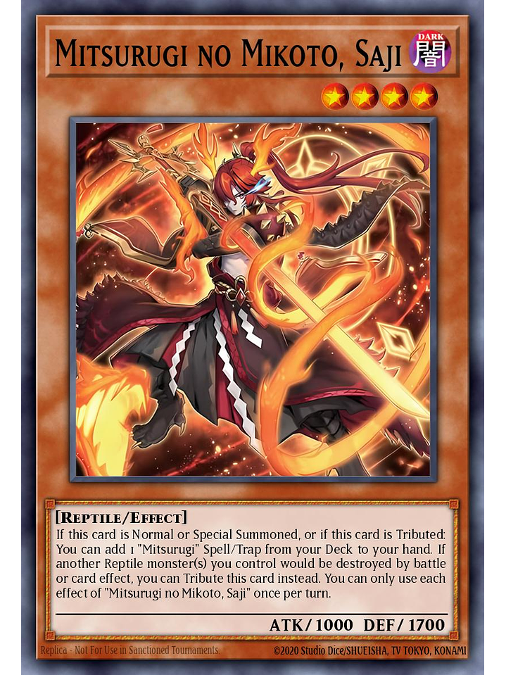 Mitsurugi no Mikoto, Saji - L26D-ENM05 - Secret Rare 1st Edition 1