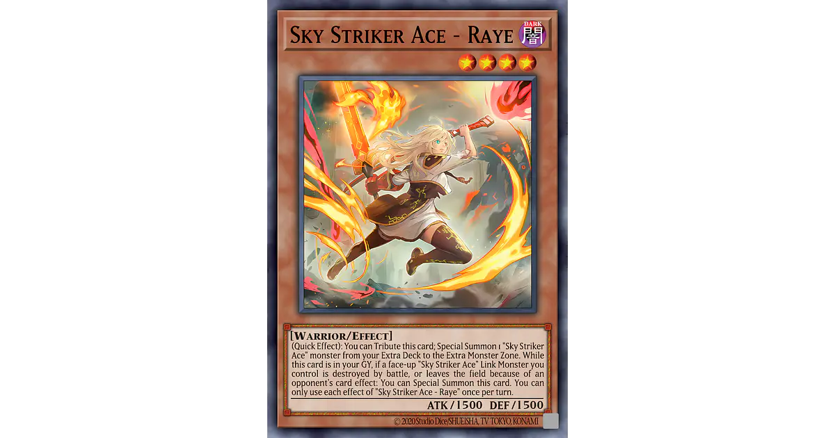 Sky Striker Ace - Raye - L26D-ENS01 - Secret Rare 1st Edi