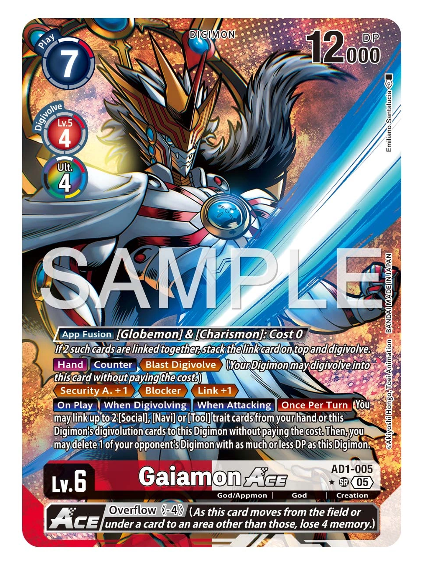 AD1-005 (Alternate Art) Gaiamon ACE 1