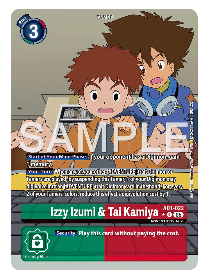 AD1-022 (Alternate Art) Izzy Izumi & Tai Kamiya 1