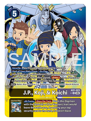 AD1-023 (Alternate Art) J.P., Koji, & Koichi