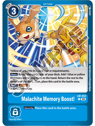 LM-052 (Alternate Art) Malachite Memory Boost!