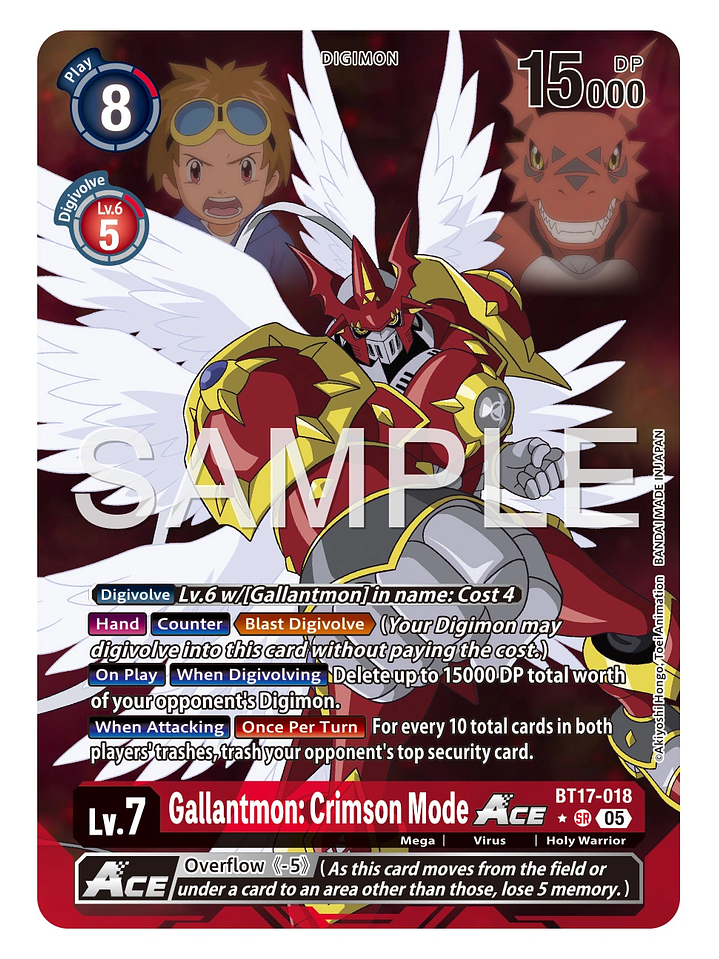 BT17-018 (Alternate Art) Gallantmon: Crimson Mode ACE 1