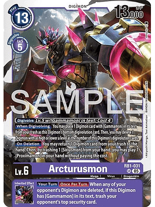 RB1-031 SR Arcturusmon (AD01 Reprint)