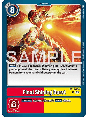 BT13-104 R Final Shining Burst (AD01 Reprint)