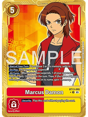 BT13-095 (Alternate Art) Marcus Damon (Gold Border)