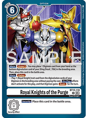 BT13-110 R Royal Knights of the Purge (AD01 Reprint)