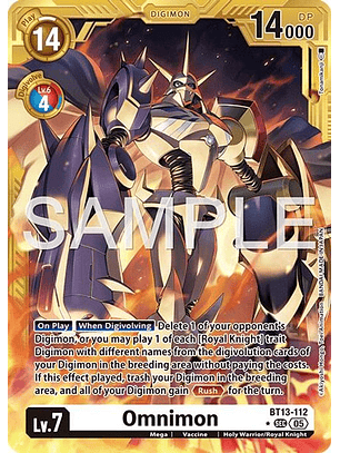 BT13-112 (Alternate Art) Omnimon (Gold Border)