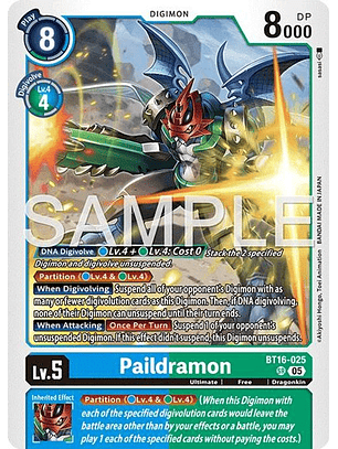 BT16-025 SR Paildramon (AD01 Reprint)