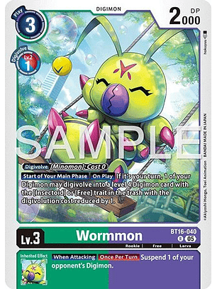 BT16-040 R Wormmon (AD01 Reprint)