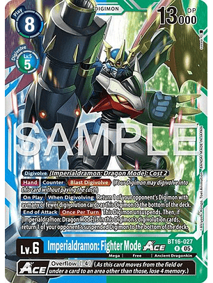 BT16-027 R Imperialdramon: Fighter Mode ACE (AD01 Reprint)
