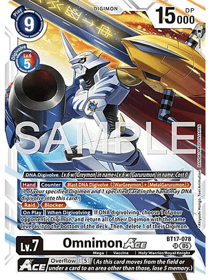 BT17-078 SR Omnimon ACE (AD01 Reprint)