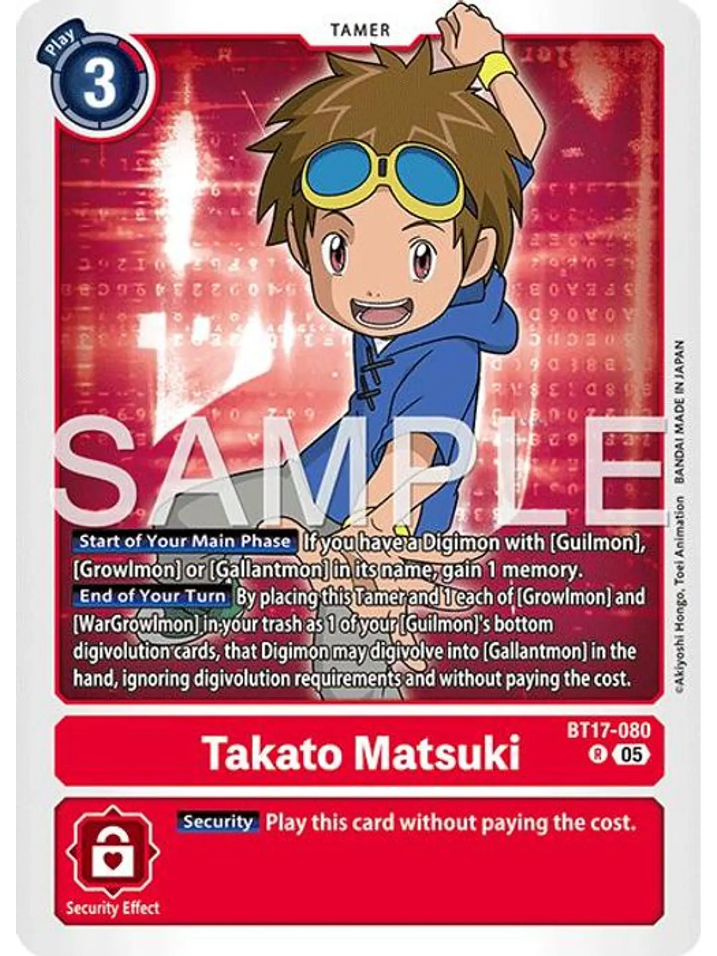 BT17-080 R Takato Matsuki (AD01 Reprint) 1