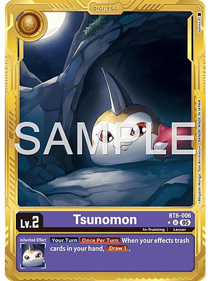 BT6-006 (Alternate Art) Tsunomon (Gold Border)