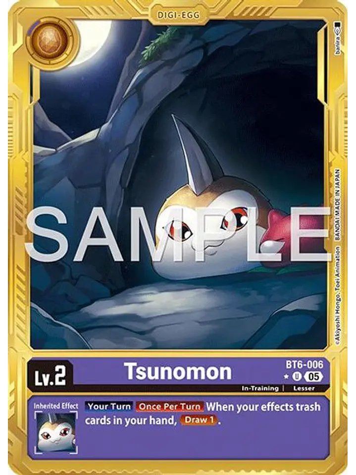 BT6-006 (Alternate Art) Tsunomon (Gold Border) 1
