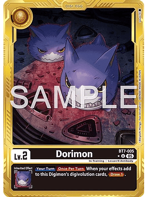 BT7-005 (Alternate Art) Dorimon (Gold Border)