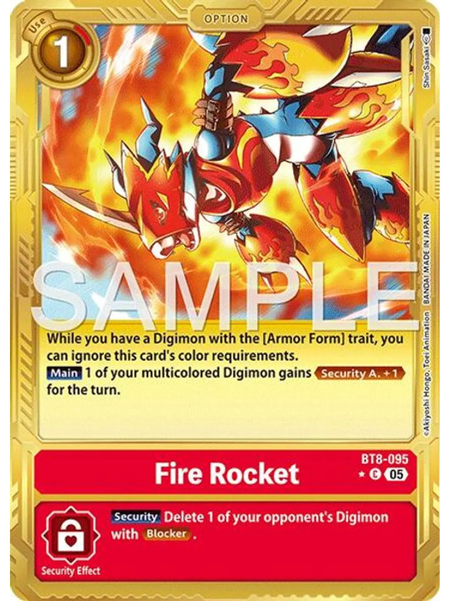 BT8-095 (Alternate Art) Fire Rocket (Gold Border) 1