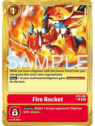 BT8-095 (Alternate Art) Fire Rocket (Gold Border)