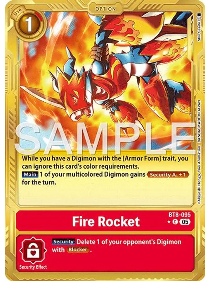 BT8-095 (Alternate Art) Fire Rocket (Gold Border) 1