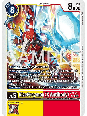 BT9-041 R RizeGreymon (X Antibody) (AD01 Reprint)