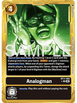 BT11-092 (Alternate Art) Analogman (Gold Border)