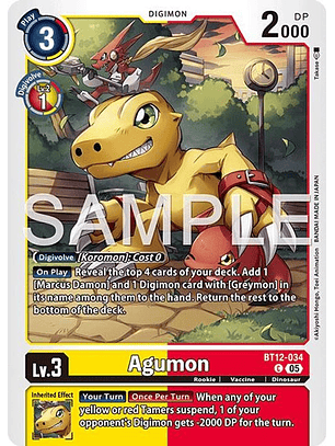 BT12-034 C Agumon (AD01 Reprint)