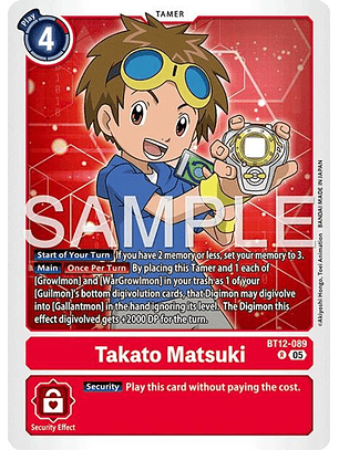 BT12-089 R Takato Matsuki (AD01 Reprint)