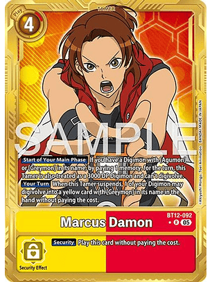 BT12-092 (Alternate Art) Marcus Damon (Gold Border)