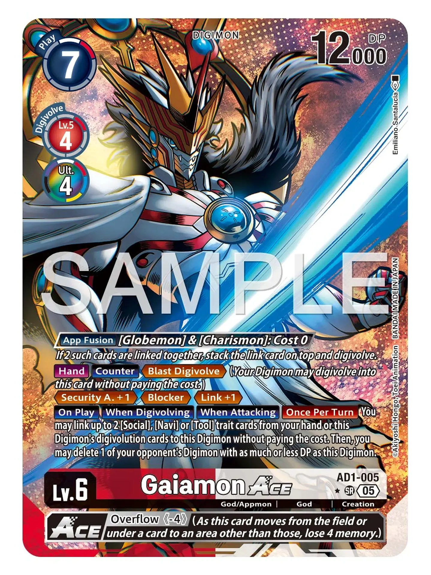AD1-005 (Alternate Art) Gaiamon ACE 1