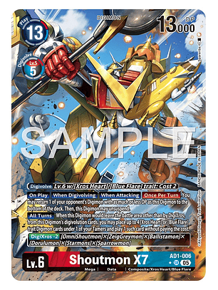 AD1-006 (Alternate Art) Shoutmon X7