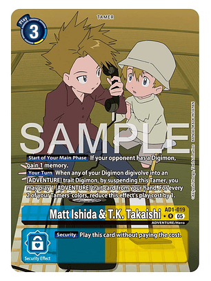 AD1-019 (Alternate Art) Matt Ishida & T.K. Takaishi