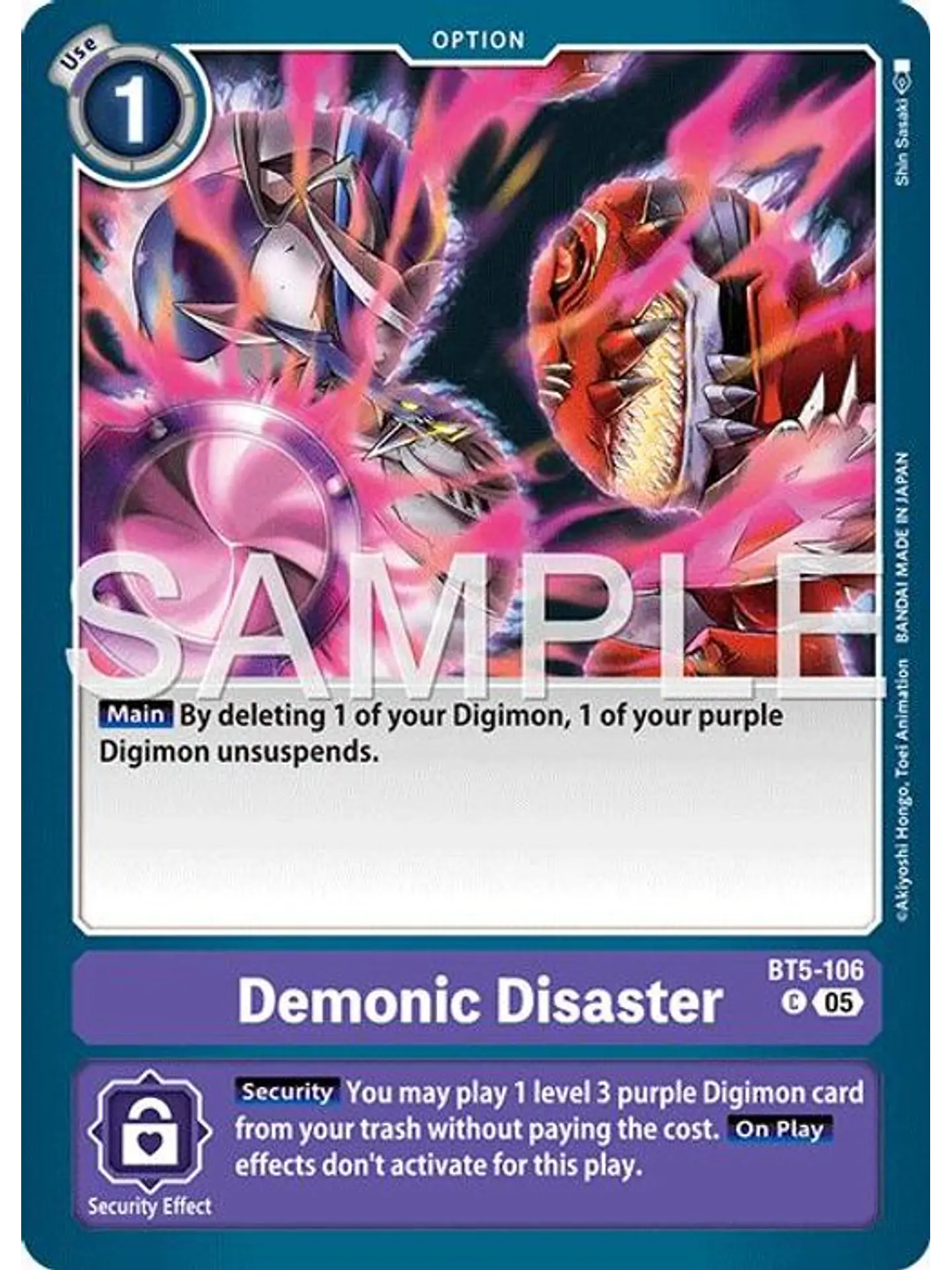 BT5-106 C Demonic Disaster (AD01 Reprint) 1