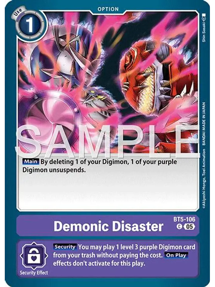 BT5-106 C Demonic Disaster (AD01 Reprint) 1